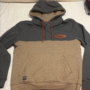 Kimes Ranch Charcoal and Tan Men's Hoodie